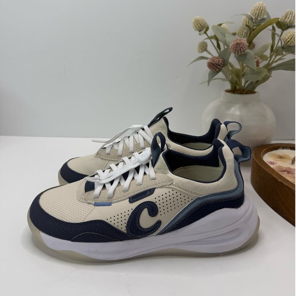 Clove Strada Classic WP Sneaker Nursing Healthcare Sand Navy White Women 7.5